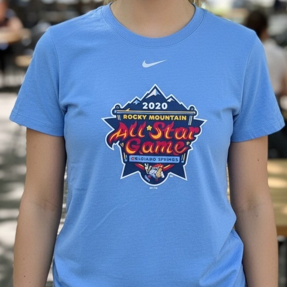 Nike Mens 2020 Rocky Mountain All Star Game Colorado Springs Blue T-Shirt Large